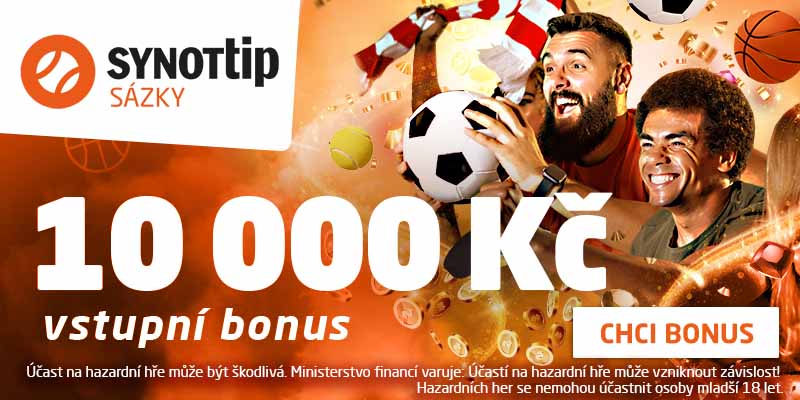 Synottip vstupní bonus 10 000 Kč