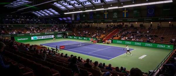 Tenis, ATP, halový tenisový turnaj Nordic Open ve Stockholmu, pohled na centrální kurt
