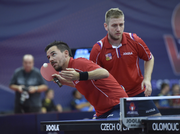 Stolní tenis, Pavel Širuček, Tomáš Tregler - Zdroj ČTK, Peřina Luděk