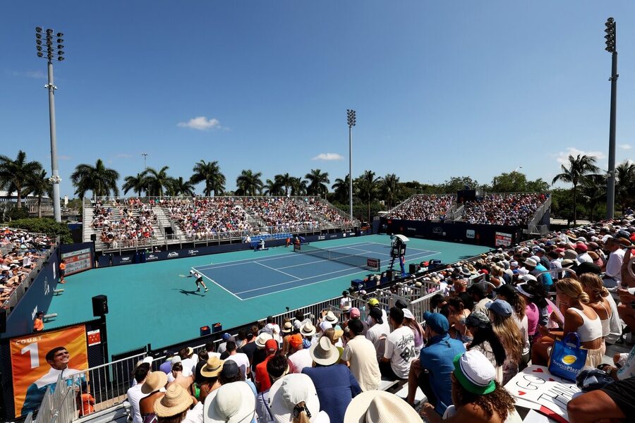 Tenis, ATP, tenisový kurt v Miami Gardens, Florida, USA