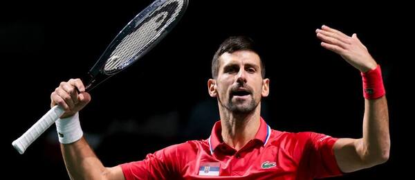 Tenis, ATP, Novak Djokovič během týmové soutěže Davis Cup - Davisův pohár