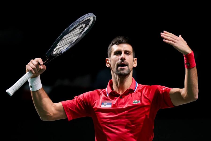 Tenis, ATP, Novak Djokovič během týmové soutěže Davis Cup - Davisův pohár