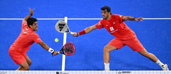 Padel, argentinsko-španělská dvojice Chingotto a Galan během turnaje BNL Italy Major