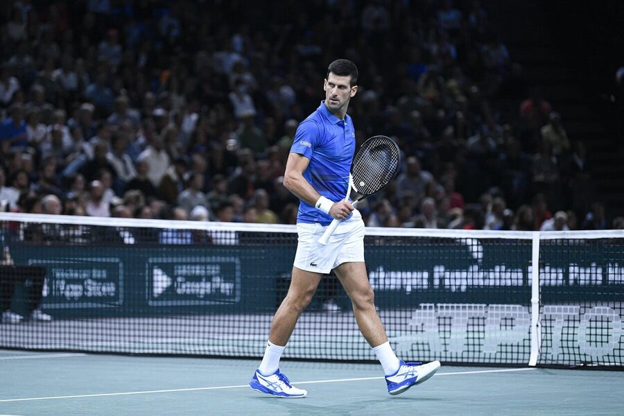 Tenis, ATP, Novak Djokovič během turnaje Rolex Paris Masters, Francie