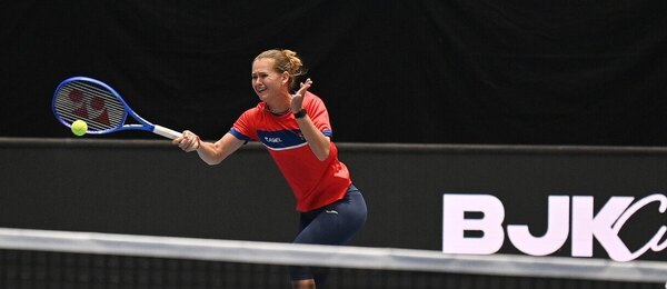 Tenis, Billie Jean King Cup, BJK Cup, Marie Bouzková při tréninku
