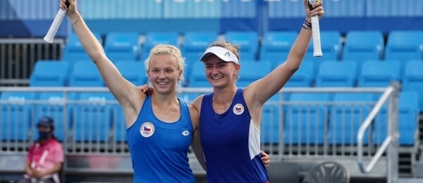 Tenis, čtyřhra, Kateřina Siniaková, Barbora Krejčíková - Zdroj ČTK, Xinhua, Li Yibo