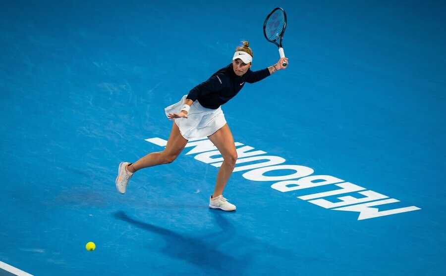 Tenis, WTA, Markéta Vondroušová během grandslamu Australian Open, Melbourne