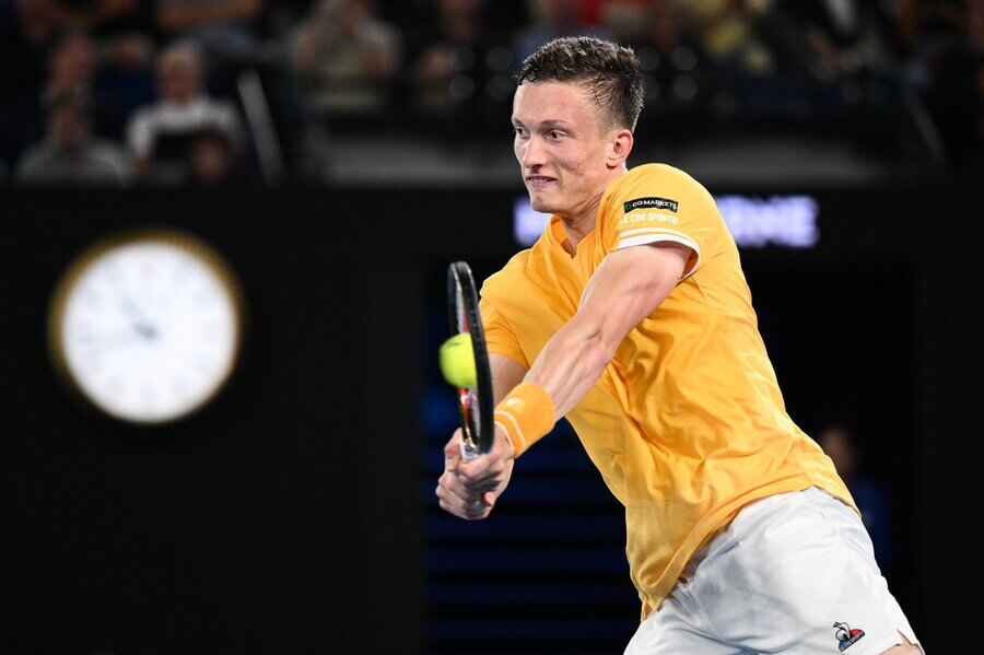 Český tenista Jiří Lehečka na turnaji ATP Tour