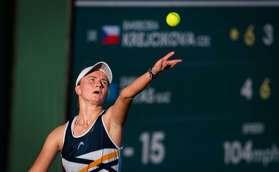 Česká tenistka Barbora Krejčíková na turnaji WTA 1000 Indian Wells v Kalifornii, USA - WTA Indian Wells program, výsledky, online live stream