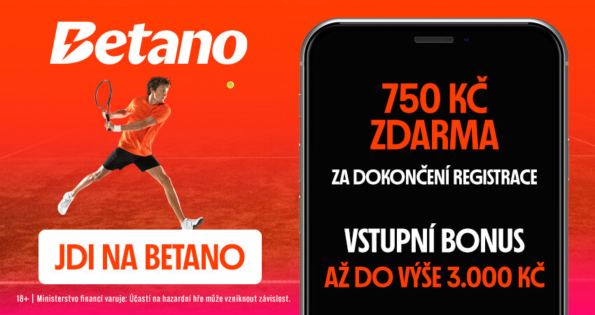 Betano bonus - 750 Kč za registraci s promo kódem