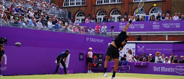 Italský tenista Matteo Berrettini během finále turnaj ATP London cinch Championships 2023 - ATP 500 Queen's Club - program, výsledky, live stream, info