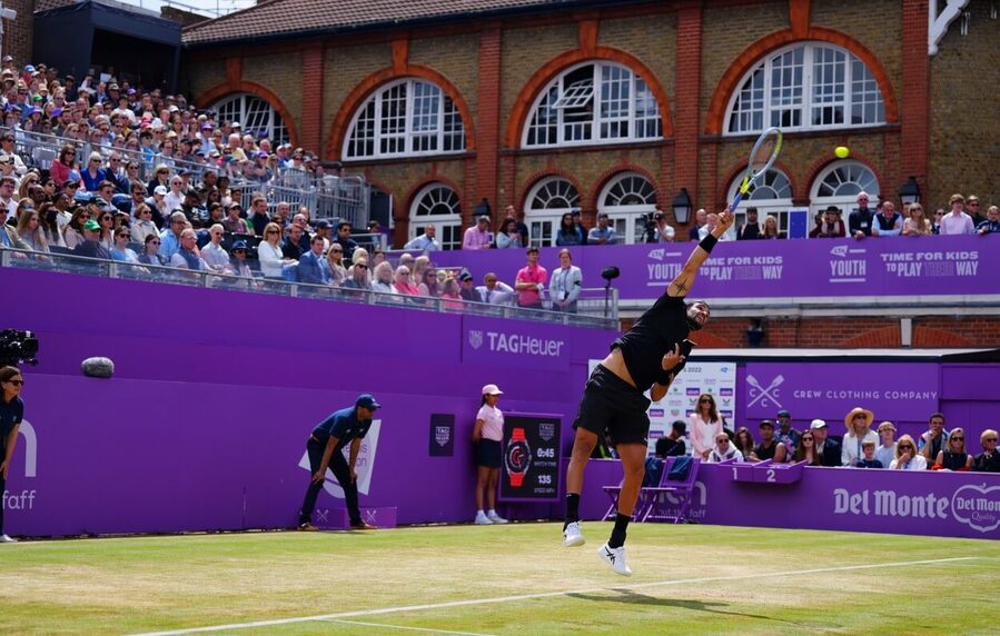 Italský tenista Matteo Berrettini během finále turnaj ATP London cinch Championships 2023 - ATP 500 Queen's Club - program, výsledky, live stream, info