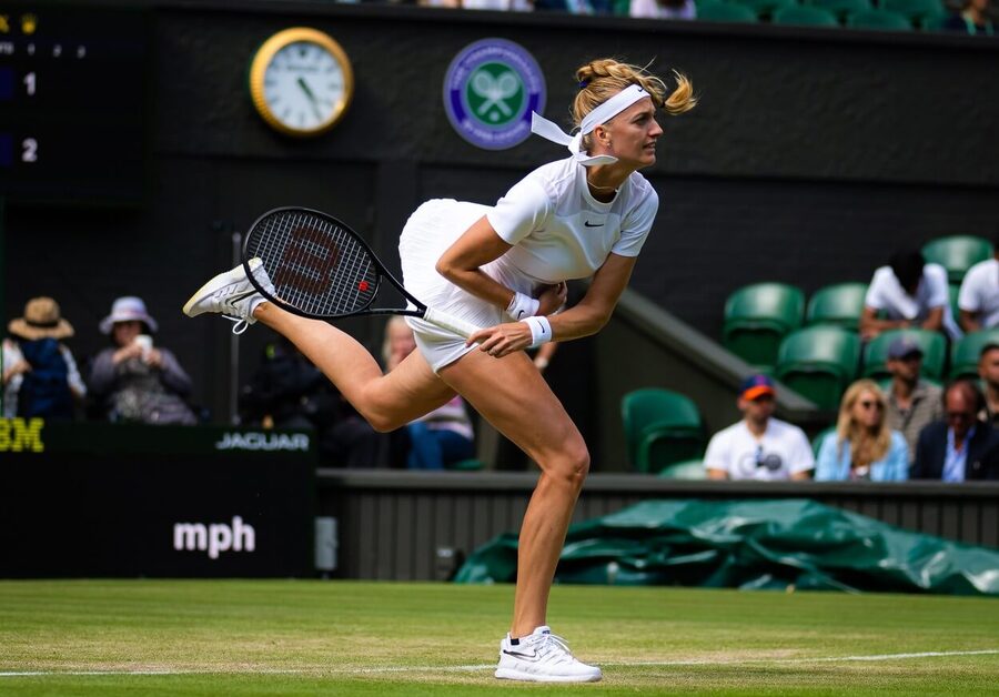 Tenis, Wimbledon, Petra Kvitová během 3. kola slavného travnatého grandslamu v Londýně