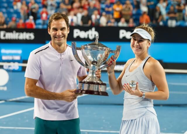 Tenis, Roger Federer a Belinda Bencic, Hopman Cup - Zdroj ČTK, imago sportfotodienst, Juergen Hasenkopf