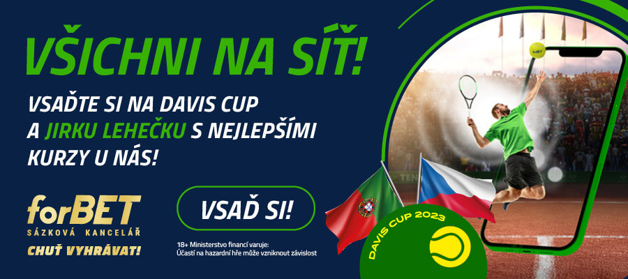 forBET: Vsaďte si na Davis Cup a Jirku Lehečku s nejlepšími kurzy u nás