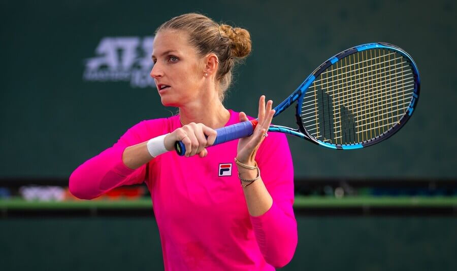 Tenis, WTA, Karolína Plíšková při tréninku na WTA 1000 Indian Wells, BNP Paribas Open