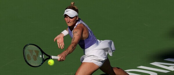 Tenis, WTA, Markéta Vondroušová na turnaji WTA 1000 v Indian Wells, Kalifornie, USA