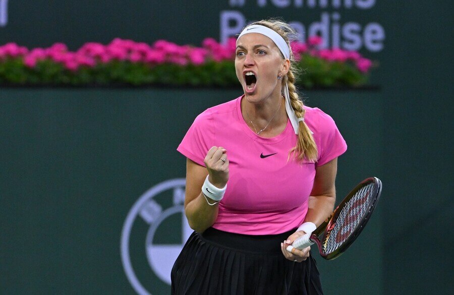 Tenis, WTA, Petra Kvitová na turnaji WTA 1000 Indian Wells, Kalifornie, USA