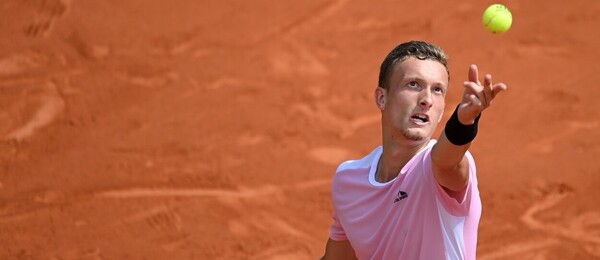 Český tenista Jiří Lehečka ve vítězném utkání na turnaji ATP Monte Carlo Masters 2023 - Lehečka dnes v Monte Carlu hraje osmifinále s Taylor Fritzem