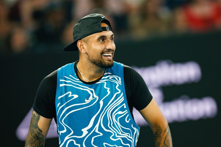 Tenis, ATP, Nick Kyrgios během exhibice v Austrálii