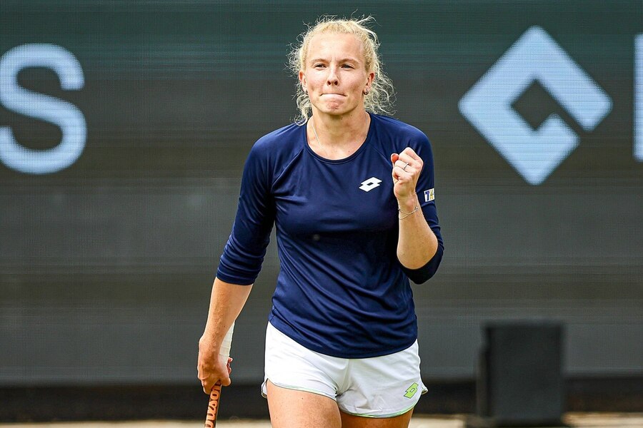 Tenis, WTA, Kateřina Siniaková během turnaje na trávě WTA 250 v Bad Homburgu, Německo