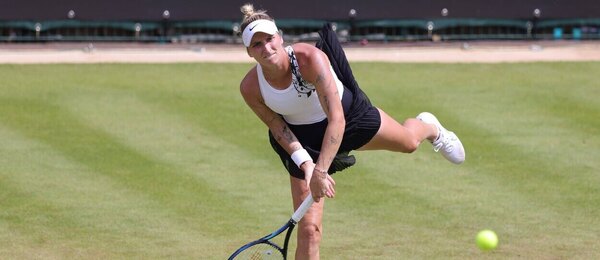 Tenistka Markéta Vondroušová během turnaje WTA v Berlíně, přípravy na Wimbledon 2023 - sledujte dnes tenis Vondroušová vs Stearns živě online