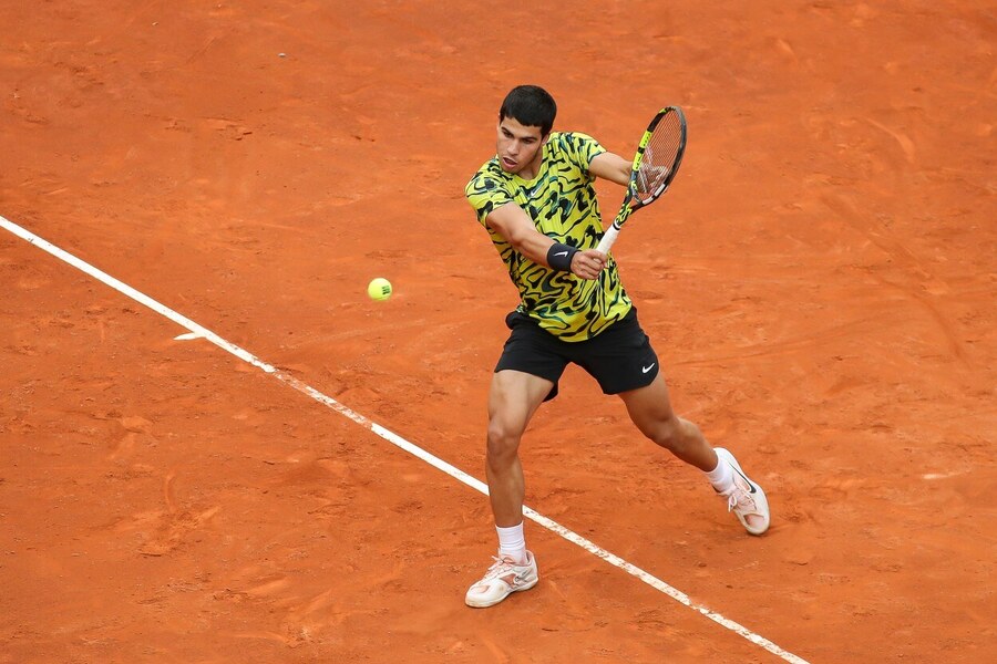 Tenis, ATP, Carlos Alcaraz během finále Masters v Madridu