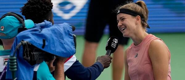 Tenistka Karolína Muchová po vítězném utkání na WTA 1000 Cincinnati 2023 - Western and Southern Open Cincinnati 2023