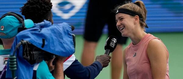 Tenistka Karolína Muchová po vítězném utkání na WTA 1000 Cincinnati 2023 - Western and Southern Open Cincinnati 2023