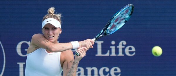 Tenis, WTA, Markéta Vondroušová během zápasu na WTA Cincinnati 2023, Ohio, USA