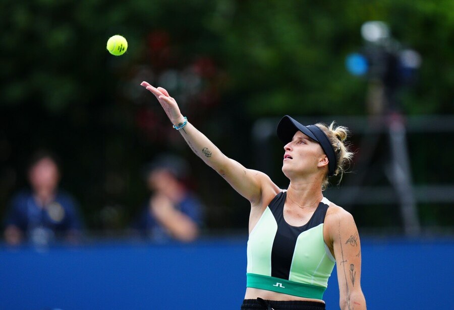 Tenistka Markéta Vondroušová při tréninku na US Open 2023 v New Yorku - sledujte dnes 1. kolo Vondroušová vs Han živě online