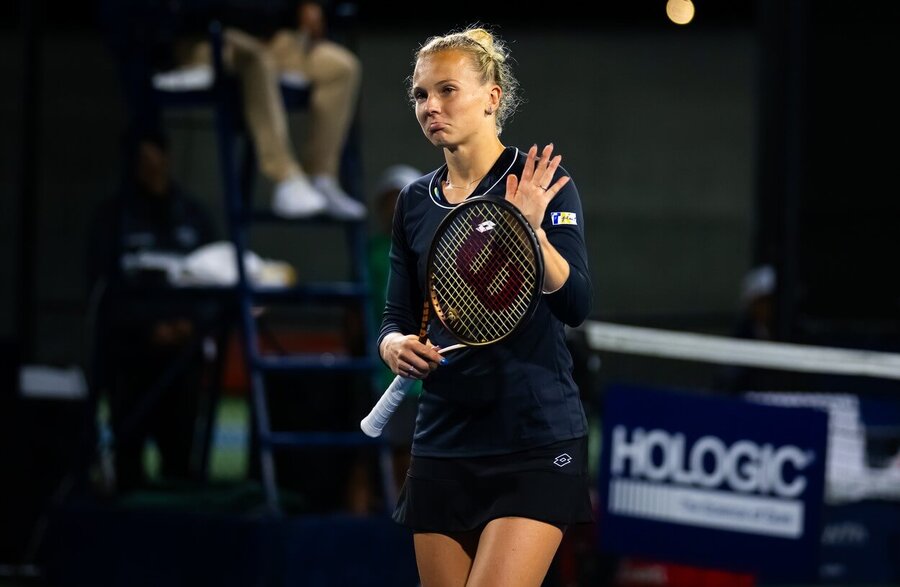 Tenis, WTA, Kateřina Siniaková během turnaje v San Diegu, Kalifornie, USA