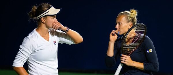 Tenis, WTA, Barbora Krejčíková a Kateřina Siniaková na turnaji v San Diegu, Kalifornie