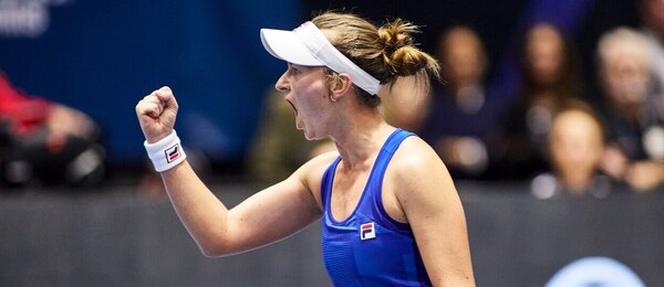 Tenis, WTA, Barbora Krejčíková během týmového BJK Cupu