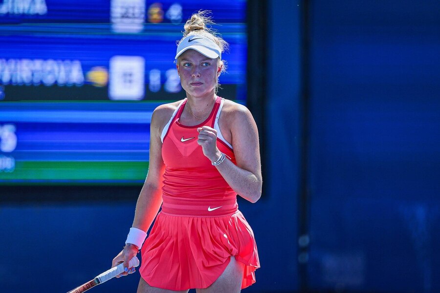 Tenistka Brenda Fruhvirtová během kvalifikace na US Open, hlavní soutěž si zahraje až na Australian Open 2024