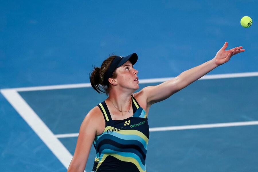 Tenis, grandslam Australian Open, Linda Nosková během zápasu v Melbourne