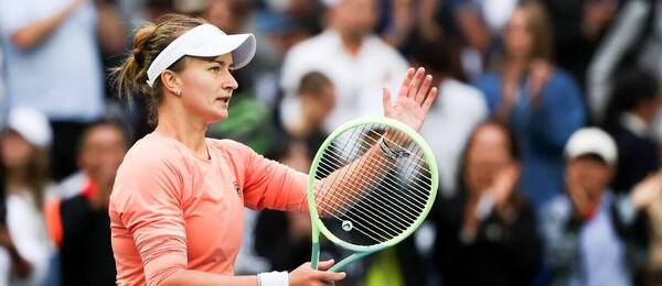 Tenis, grandslam Australian Open, Barbora Krejčíková se raduje z postupu do čtvrtfinále, Melbourne