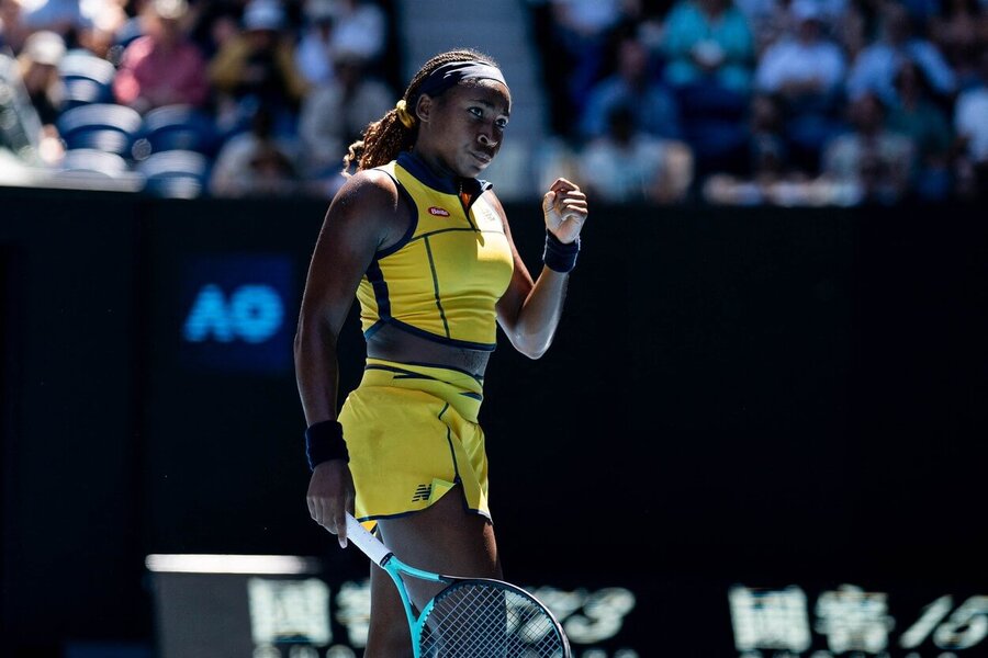 Tenis, grandslam Australian Open, Coco Gauff během čtvrtfinále v Melbourne