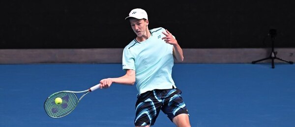 Tenis, grandslam Australian Open v Melbourne, junior Jan Kumstát během finále
