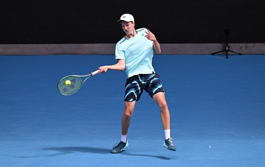 Tenis, grandslam Australian Open v Melbourne, junior Jan Kumstát během finále