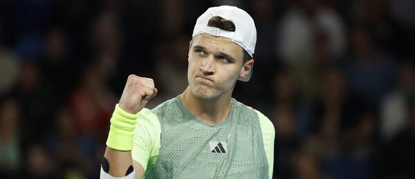 Tenis, ATP, Jakub Menšík během grandslamu Australian Open, Melbourne