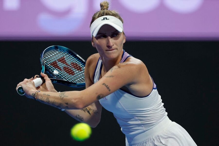 Tenis, WTA, Markéta Vondroušová během turnaje v Dauhá, Qatar Ladies Open