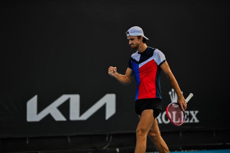 Tenis, ATP, Tomáš Macháč během Australian Open, grandslam v Melbourne