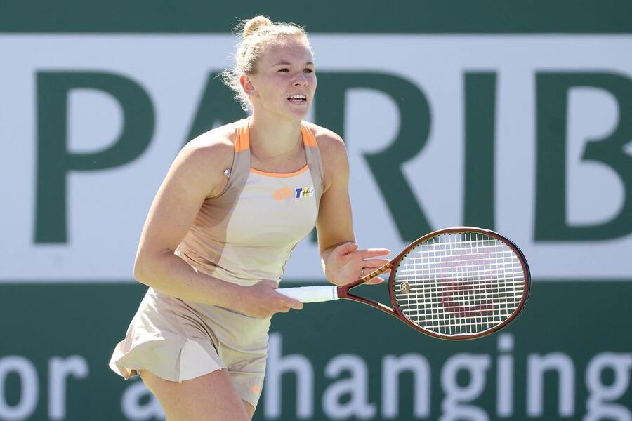 Tenis, WTA, Kateřina Siniaková během turnaje v Indian Wells, Kalifornie, USA