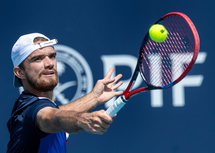 Tenis, ATP, Tomáš Macháč během Masters v Miami, Florida, USA