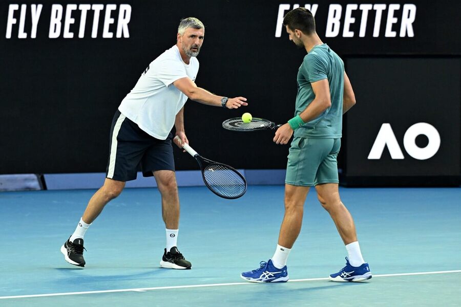 Tenis, ATP, Novak Djokovič s trenérem Goranem Ivanišeničem