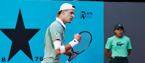 Tenis, ATP, Jakub Menšík během turnaje v Madridu, Masters 1000