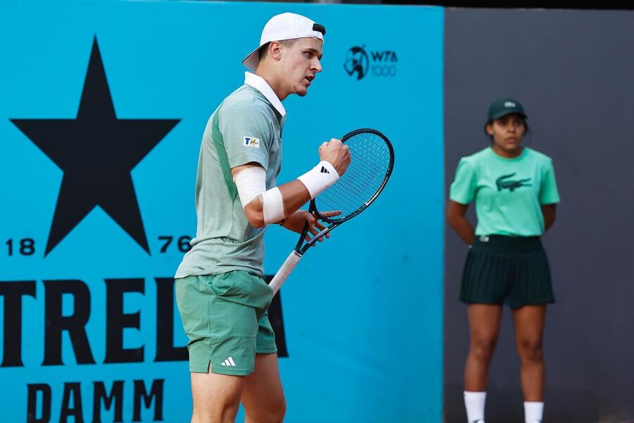 Tenis, ATP, Jakub Menšík během turnaje v Madridu, Masters 1000