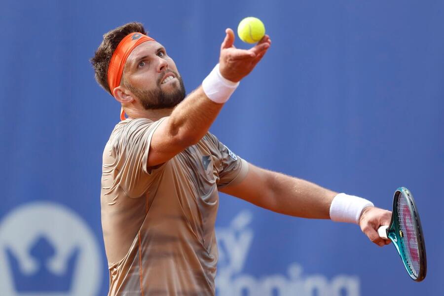 Tenis, ATP, Jiří Veselý během challengeru na Štvanici v Praze