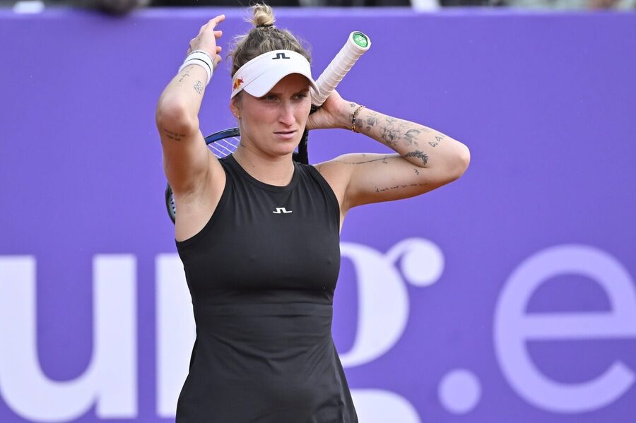 Tenis, WTA, Markéta Vondroušová na turnaji ve Štrasburku, Francie